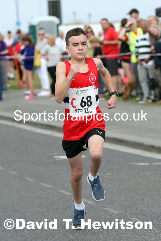 Boys under-15s 2021 Northern 6 and 4 Stage and Young Athletes Road Relays, Redcar. Photo: David T. Hewitson/Sports for All Pics